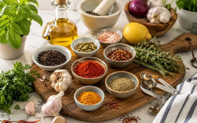 Kitchen gear for spices and seasonings